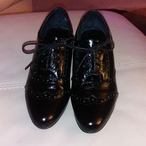 Black lace up booties